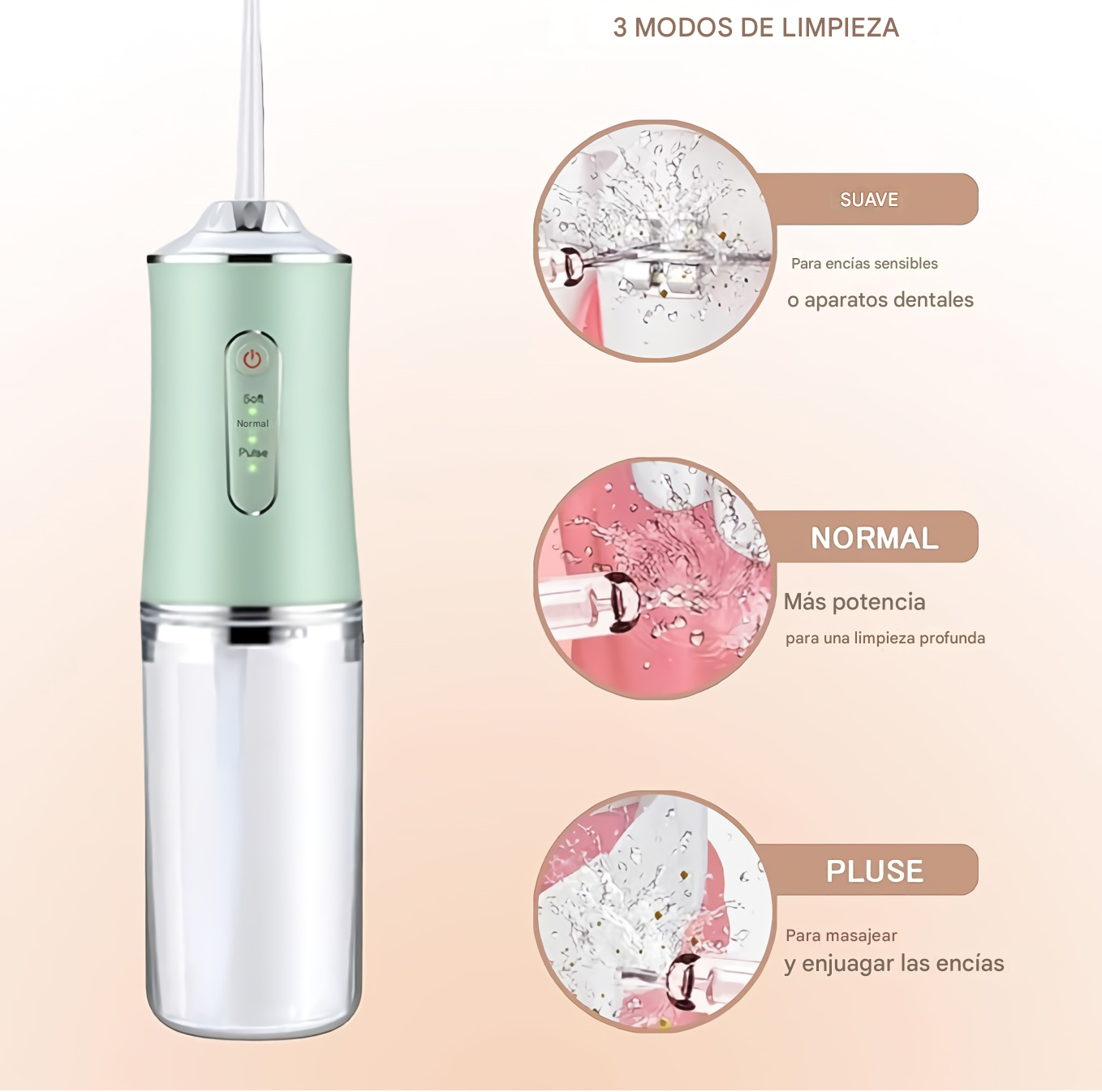 AquaPulse™ - Irrigador oral portatil