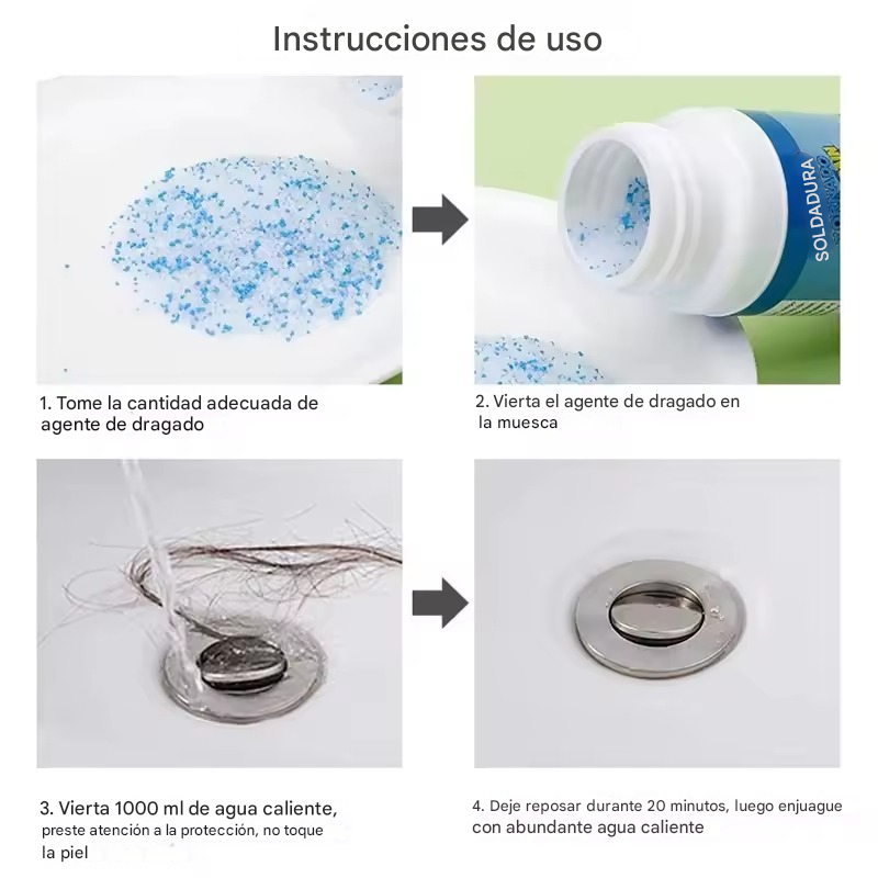 TurboDrain™ - TriPack polvo destapa tuberias