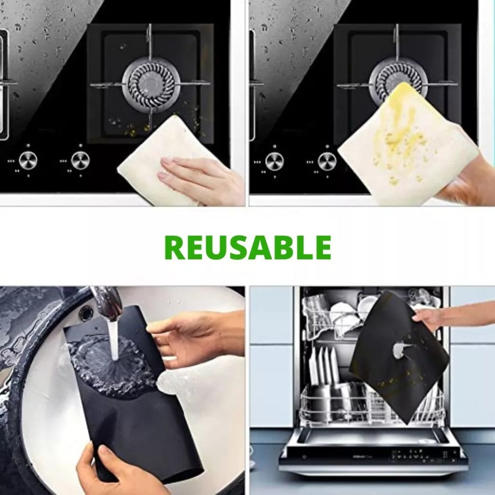 AntiGrasa Max™ - 4 Protectores de estufa 