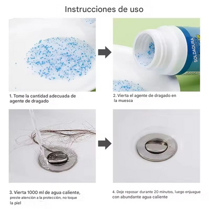 TurboDrain™ - TriPack polvo destapa tuberias