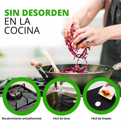 AntiGrasa Max™ - 4 Protectores de estufa 