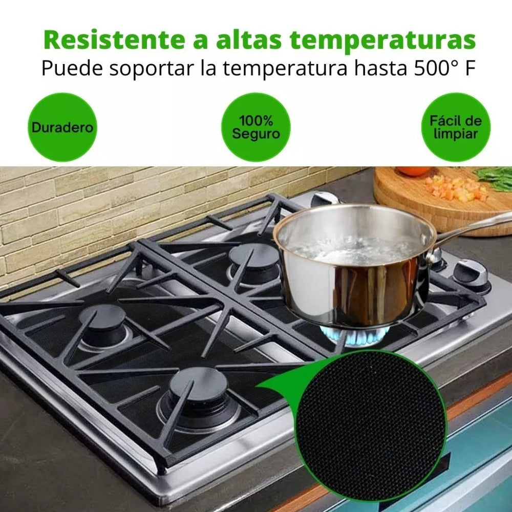 AntiGrasa Max™ - 4 Protectores de estufa 